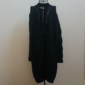 Kaos Jeans Italian green oversized sweater coat